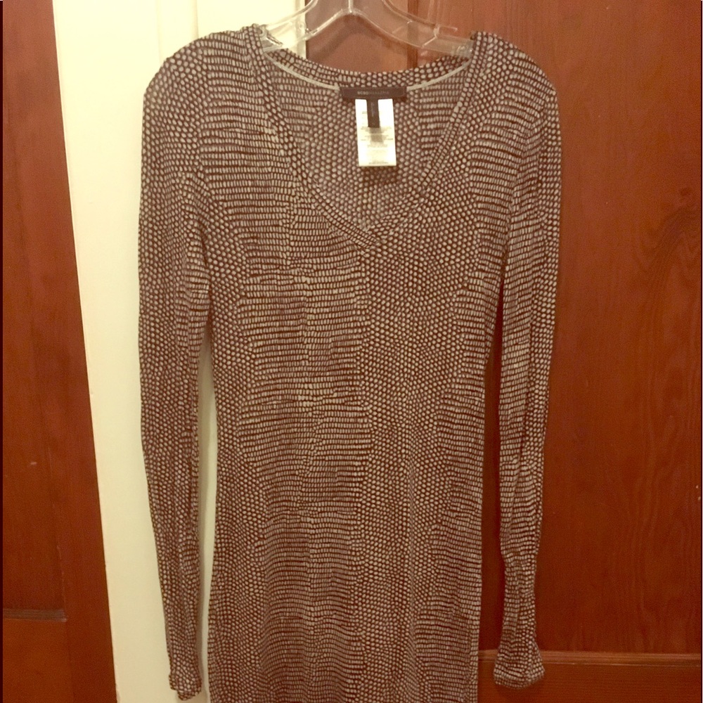 Brown leopard dress